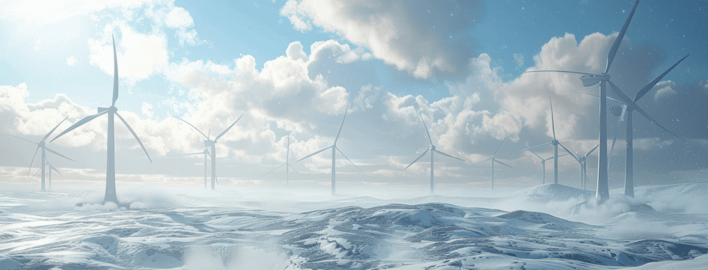 Wind Farm in Snow